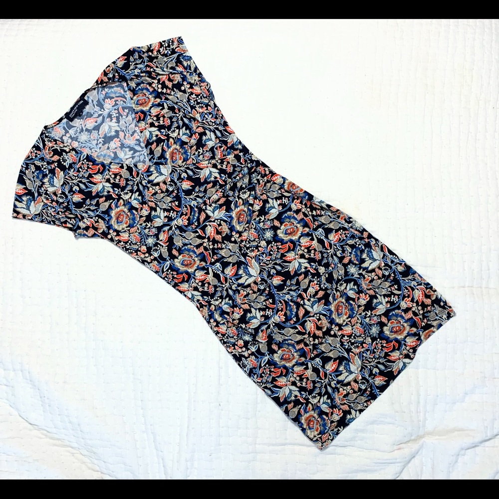 Jones New York Limited Floral Faux Wrap Dress (M)
